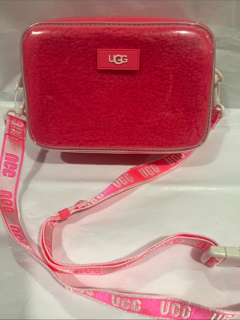 UGG Hot Pink Sherpa Crossbody